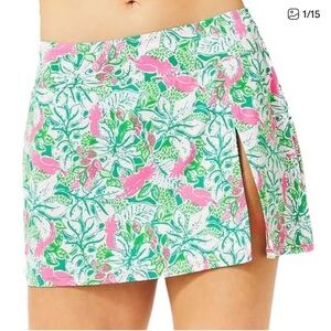 Lilly Pulitzer Kellyann Skirted Swim Bottom Botanical Green Just Wing It